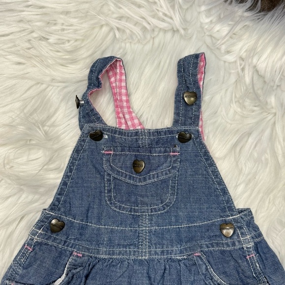 Carhartt Denim and Pink Gingham Overall size 6 month - Picture 5 of 9